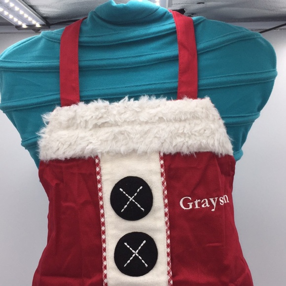 Pottery Barn Kids Christmas Apron Child’s Grayson Kitchen Baking - Picture 6 of 15